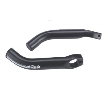 Рога для велосипеда BBB LightCurved, 150 мм, алюминий, черный, 134 г, BBE-18