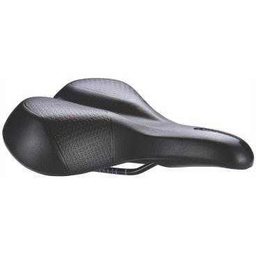 Велосипедное седло BBB ComfortPlus, комфортное, 210 x 270, черное, BSD-101 Велосипедное седло BBB ComfortPlus, комфортное, 210 x 270, черное, BSD-101Седла для велосипедов<br>Технология ComfortPlus.<br><br>Заниженная передняя часть седла, канал посередине и плоское основание со скошенными углами в районе таза.<br><br>Пена двойной плотности, плотный материал PU в качестве основания и верхний слой из пены с эффектом памяти.<br><br>Не боится воды.<br><br>Вместо скрепок применяется технология вакуумного соединения.<br><br>Совместимо с подседельной сумкой BSB-23.<br><br>Черные стальные рельсы.<br><br>Размер: 210мм х 270мм (ширина - длина).<br>
