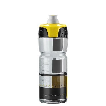 Фляга Elite Crystal Ombra, 0.75 л, дымчатый, желтый рисунок, EL0150512 Фляга Elite Crystal Ombra, 0.75 л, дымчатый, желтый рисунок, EL0150512Фляги и Флягодержатели<br>Каждый велосипедист не по наслышке знает, что такое жажда во время езды, поэтому практичная фляга — предмет первой необходимости, если велосипед ваш частый спутник и вы не мыслите себя без спорта. Эта фляга от известного бренда ELITE — отличный выбор для постоянного использования. Прочный корпус из полиэтилена не деформируется и сохраняет свежий вкус вашего напитка длительное время. Клапан SoftLock предотвращает проливание жидкости и с ним вы всегда сможете быстро и удобно утолить жажду.<br>