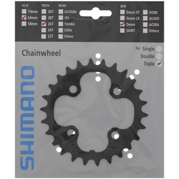   Shimano  FC-M590, 26T, , Y1LD26000<br>    MTB  Shimano Deore FC-M590<br>