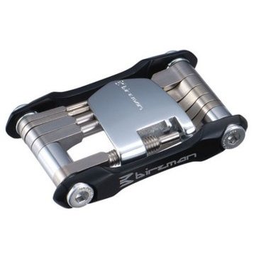 Мультитул Birzman Feexman Aluminum 12 fun Black, BM09-FM-A12-MK Мультитул Birzman Feexman Aluminum 12 fun Black, BM09-FM-A12-MKВелоинструменты<br>Складной набор инструментов, незаменимый в полевых условиях. Боковые пластины и корпус выжимки для цепи изготовлены из алюминия, остальные элементы – из высокопрочной стали. Лёгкий, компактный и очень надёжный набор, который прослужит не один год.<br><br>В набор входят:<br><br>Шестигранные ключи на 2, 2.5, 3, 4, 5, 6 и 8мм<br>Ключ Torx T25<br>Выжимка для цепи<br>Плоская и крестовая отвёртка<br>Монтажка для покрышек<br>