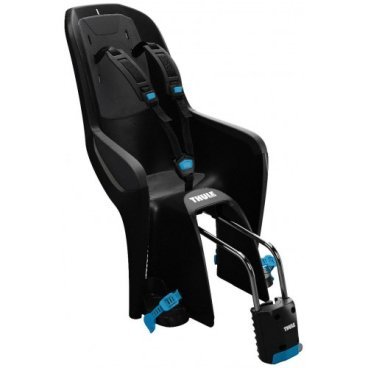 Детское велосипедное кресло Thule RideAlong Lite, на подседелную трубу, заднее, темно-серое, 100109 Детское велосипедное кресло Thule RideAlong Lite, на подседелную трубу, заднее, темно-серое, 100109Детское велокресло<br>Прочное и надежное детское велосипедное сиденье с креплением сзади для ежедневных прогулок и городского отдыха.<br> <br>- Езда на велосипеде станет для ребенка намного безопаснее благодаря регулируемому ремню безопасности с тремя точками крепления<br><br>- Система крепления на ремнях DualBeam смягчает толчки и вибрацию из-за неровностей дороги, обеспечивая комфорт ребенка во время поездки<br><br>- Пряжка с большой кнопкой, оснащенная защитой от детей, позволяет быстро и легко зафиксировать ребенка<br><br>- Встроенные защитные выступы помогают защитить руки ребенка, когда велосипед прислонен к стене<br><br>- Адаптируется к параметрам ребенка по мере его роста и обеспечивает идеальную посадку благодаря фиксирующим ремням и опорам для ног, которые регулируются одной рукой<br><br>- Сиденье можно устанавливать на велосипед и снимать с него всего за несколько секунд благодаря универсальной быстросъемной опоре, совместимой с большинством велосипедных рам (круглые рамы диаметром от 27,2 до 40 мм и овальные рамы не более 40 x 55 мм)<br><br>- Дополнительная видимость на расстоянии благодаря встроенному рефлектору и точке крепления светового индикатора<br><br>- Водоотталкивающая мягкая подкладка легко чистится<br><br>- Разработано и протестировано для детей от 9 месяцев* до 6 лет, весом до 22 кг. (*Обратитесь к педиатру, если ребенку менее 1 года). <br><br>Грузоподъемность: 22 кг<br>Вес: 4.3 кг<br>Ремень безопасности: 3-точечный<br>Цвет: Dark Grey<br>