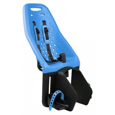 Детское велосипедное кресло Thule Yepp Maxi Easy Fit, на багажник, голубой, 12020212 Детское велосипедное кресло Thule Yepp Maxi Easy Fit, на багажник, голубой, 12020212Детское велокресло<br>Особенности:<br>- Детское велосипедное сиденье быстро и легко устанавливается на велосипед и крепится к заднему багажнику с окном EasyFit или багажнику, оснащенному переходником Thule Yepp Maxi EasyFit (продается отдельно)<br>- Мягкое сиденье, смягчающее толчки и вибрацию, обеспечивает абсолютный комфорт для ребенка<br>- Максимальный комфорт и безопасность благодаря регулируемому 5-точечному ремню безопасности с подкладкой<br>- Оснащенная защитой от детей пряжка позволяет быстро и легко зафиксировать ребенка<br>- Дополнительная видимость на расстоянии благодаря встроенному рефлектору и точке крепления светового индикатора<br>- Адаптируется к параметрам ребенка по мере его роста и обеспечивает идеальную посадку благодаря регулируемым опорам для ног и фиксирующему ремню<br>- Благодаря водоотталкивающим материалам сиденье всегда остается сухим и легко чистится<br>- Разработано и протестировано для детей от 9 месяцев* до 6 лет, весом до 22 кг. (*Обратитесь к педиатру, если ребенку менее 1 года).<br><br><br>Технические характеристики:<br>Грузоподъемность 22 kg<br>Вес 3.8 kg<br>Ремень безопасности 5-point<br>