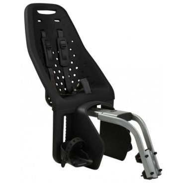 Детское велосипедное кресло Thule Yepp Maxi Seat Post, на раму, заднее, черный, 12020231 Детское велосипедное кресло Thule Yepp Maxi Seat Post, на раму, заднее, черный, 12020231Детское велокресло<br>Продуманное и функциональное велокресло с запоминающимся дизайном для установки сзади велосипеда на подседельную раму диаметром 28 - 40 мм.<br><br>Мягкий низкотеплопроводный материал.<br><br>Особенности:<br><br>- уникальность кресла в возможности легкой и быстрой установки на подседельную раму велосипеда<br><br>- купив еще один адаптер Thule Yepp Maxi Seat Post Adapter (продается отдельно) можно быстро перекинуть кресло на второй велосипед<br><br>- максимальный комфорт и безопасность благодаря регулируемым 5-точечным ремням, которые идеально фиксируют ребенка<br><br>- мягкий и ударопоглощающий материал сидения позволяет ребенку сидеть очень комфортно<br><br>- ребенок легко и быстро пристегивается пряжкой с защитой от открывания детьми<br><br>- держатели и ремни для ступней регулируются по росту ребенка<br><br>- встроенные рефлекторы для улучшения видимости в темное время<br><br>- благодаря водоотталкивающим материалам сиденье всегда остается сухим и легко чистится<br><br>- разработано и протестировано для детей от 9 месяцев до 6 лет, весом до 22 кг<br><br>Ремень безопасности: 5-point (5-точечный регулируемый ремень безопасности с подкладкой)<br><br>Вес: 4.6 кг<br><br>Производство: Швеция<br>