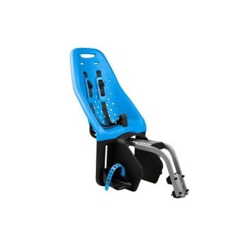 Детское велосипедное кресло Thule Yepp Maxi Seat Post, на раму, заднее, голубой, 12020232 Детское велосипедное кресло Thule Yepp Maxi Seat Post, на раму, заднее, голубой, 12020232Детское велокресло<br>Продуманное и функциональное велокресло с запоминающимся дизайном для установки сзади велосипеда на подседельную раму диаметром 28 - 40 мм.<br><br>Мягкий низкотеплопроводный материал.<br><br>Особенности:<br><br>- уникальность кресла в возможности легкой и быстрой установки на подседельную раму велосипеда<br><br>- купив еще один адаптер Thule Yepp Maxi Seat Post Adapter (продается отдельно) можно быстро перекинуть кресло на второй велосипед<br><br>- максимальный комфорт и безопасность благодаря регулируемым 5-точечным ремням, которые идеально фиксируют ребенка<br><br>- мягкий и ударопоглощающий материал сидения позволяет ребенку сидеть очень комфортно<br><br>- ребенок легко и быстро пристегивается пряжкой с защитой от открывания детьми<br><br>- держатели и ремни для ступней регулируются по росту ребенка<br><br>- встроенные рефлекторы для улучшения видимости в темное время<br><br>- благодаря водоотталкивающим материалам сиденье всегда остается сухим и легко чистится<br><br>- разработано и протестировано для детей от 9 месяцев до 6 лет, весом до 22 кг<br><br>Ремень безопасности: 5-point (5-точечный регулируемый ремень безопасности с подкладкой)<br><br>Вес: 4.6 кг<br><br>Производство: Швеция<br>