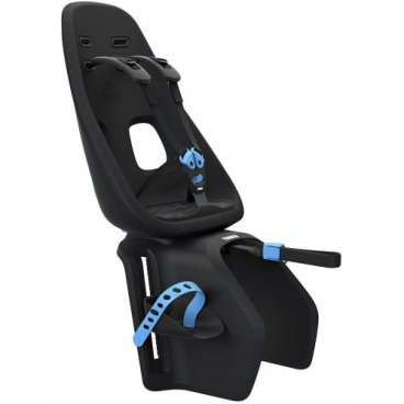 Детское велосипедное кресло Thule Yepp Nexxt Maxi, на багажник сзади, черный, 12080201 Детское велосипедное кресло Thule Yepp Nexxt Maxi, на багажник сзади, черный, 12080201Детское велокресло<br>Легкое и безопасное детское велосипедное сиденье, устанавливаемое сзади. Современный дизайн и непревзойденный комфорт для вашего ребенка.<br><br>Особенности:<br><br>- Максимальный комфорт и безопасность благодаря регулируемому 5-точечному ремню безопасности с подкладкой<br><br>- Сиденье, смягчающее толчки и вибрацию, обеспечивает плавную езду<br><br>- Легкое, но прочное и невероятно удобное детское сиденье с жесткой основой и мягкой подбивкой<br><br>- Фиксировать ребенка с помощью защитной пряжки на магните, оснащенной защитой от детей, очень быстро, легко и удобно<br><br>- Адаптируется к параметрам ребенка по мере его роста и обеспечивает идеальную посадку благодаря регулируемым опорам для ног и фиксирующим ремням<br><br>- Детское велосипедное сиденье быстро и легко устанавливается на заднем багажнике велосипеда<br><br>- Дополнительная видимость на расстоянии благодаря встроенному рефлектору, который можно заменить задним фонарем (продается отдельно)<br><br>- Благодаря водоотталкивающим материалам сиденье всегда остается сухим и легко чистится<br><br>- Разработано и протестировано для детей от 9 месяцев* до 6 лет, весом до 22 кг. (*Обратитесь к педиатру, если ребенку менее 1 года)<br><br>Технические характеристики:<br><br>Грузоподъемность: 22 kg<br><br>Вес: 2.34 kg<br><br>Ремень безопасности: 5-точечный<br><br>Соответствует стандартам безопасности<br><br>Производство: Швеция<br>