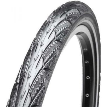 Покрышка Maxxis Overdrive II, слик, 26x1.65, TPI 60, кевлар, черный, TB60867000 Покрышка Maxxis Overdrive II, слик, 26x1.65, TPI 60, кевлар, черный, TB60867000Велопокрышки<br>Сликовая дорожная покрышка Maxxis, которая отлично подойдёт для дальних поездок. Кевларовая прослойка дополнительно защищает камеру от проколов, а светоотражающие полосы по бокам сделают вас заметнее в тёмное время суток.<br><br> <br>ОСОБЕННОСТИ:<br><br> Низкое сопротивление качению<br> Кевларовая вставка для дополнительной защиты от проколов<br> Светоотражающие полосы по бокам<br> Компаунд: 60 TPI<br> Материал корда: сталь<br> Размер: 26х1.65<br>