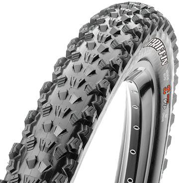 Покрышка Maxxis Griffin DH, даунхилл, 27.5x2.40, TPI 60, сталь, черный, TB85969000 Покрышка Maxxis Griffin DH, даунхилл, 27.5x2.40, TPI 60, сталь, черный, TB85969000Велопокрышки<br>Новая покрышка для гонок даунхилла от Maxxis. Имеет менее агрессивный протектор, тройной или Super Tacky компаунд. Покрышка Griffin DH идеально подойдет для трасс с сухим и плотным грунтом. Менее агрессивный проектор обеспечивает отличный накат, при этом покрышка сохраняет необходимую для даунхилла прочность. Шипы меньше и расположены ближе друг к другу, боковые шипы отличаются большим наклоном для подавления сопротивления качению, что помогает на трассах, где нужно активно крутить педали.<br><br>Характеристики:<br><br>Размер: 27.5x2.40<br>Компаунд: 3С Maxx Grip<br>Корд: 60 TPI, стальной<br>Вес: 1180 грамм<br>