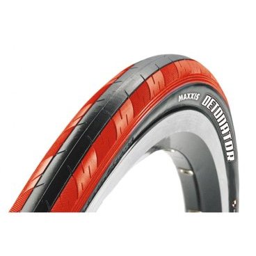 Покрышка Maxxis Detonator, слик, шоссе, 700x23C, TPI 60, сталь, устойчивость к проколам, TB86352000 Покрышка Maxxis Detonator, слик, шоссе, 700x23C, TPI 60, сталь, устойчивость к проколам, TB86352000Велопокрышки<br>Покрышка Maxxis Detonator с двойным компаундом и качественной внешней обработкой резины. Это отличный инструмент для гоночных тренировок на треке. Более мягкий компаунд внешних краёв для лучшего сцепления в разных дорожных условиях. Detonator достаточно вынослив, чтобы выдерживать мнго миль заснеженных трасс, при этом хорошее сцепление и накат в летних условиях.<br><br>ОСОБЕННОСТИ:<br><br>M форма рисунка специальной обработки.<br>Защитный слой материала Silkworm, увеличивающий долговечность и выносливость покрышки.<br>Покрышка для тренировок.<br>Материал: Kevlar/Aramid<br>Цвет: чёрный/красный.<br>Размер: 700х23с<br>Борт 27 TPI<br>Основание складывающееся.<br>Вес 235 г.<br>Компаунд двойной.<br>Максимальное давление 120 psi.<br>Жёсткость: 57a/62a<br>