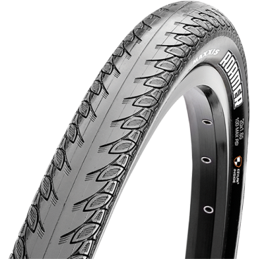 Покрышка Maxxis Roamer, слик, 700x42C, TPI 60, сталь, защита от проколов, TB96356000 Покрышка Maxxis Roamer, слик, 700x42C, TPI 60, сталь, защита от проколов, TB96356000Велопокрышки<br>Roamer – сликовая покрышка большого объёма, которая отлично подойдёт как для ежедневного использования в городе, так и для дальних путешествий. Гладкая центральная часть покрышки обеспечивает низкое сопротивление качению, а боковые листообразные элементы протектора добавляют сцепления при прохождении поворотов. Благодаря особому долговечному компаунду такая покрышка прослужит вам далеко не один сезон.<br><br>ОСОБЕННОСТИ<br><br>Размер: 700х42С<br>Корд: 60 TPI, сталь<br>Оптимальна для электробайков<br>
