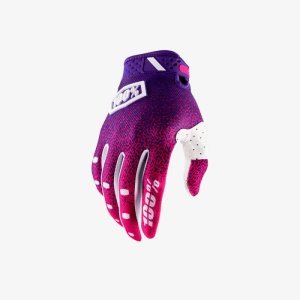 Велоперчатки 100% Ridefit Glove, розово-фиолетовый, 2018