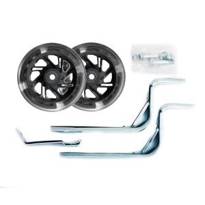 Колеса Vinca Sport, приставные, пара, усиленные стойки - сталь, 12"-20", промподшипник ABEC7, подсветка, HRS 03 black