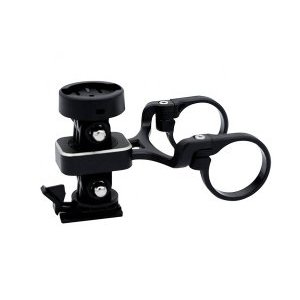 Крепление фонаря переднего GACIRON H09, алюминий, 2 хомута, совместим с Go-Pro, Garmin, черный, H09