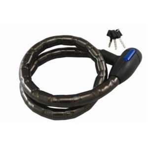 Велосипедный замок Giant Surelock Tough-2, тросовый, на ключ, 18мм x 100см, черный, 590711