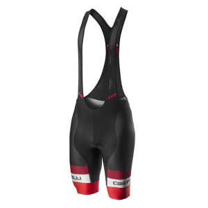 Велотрусы с лямками Castelli Competizione, черный/красный