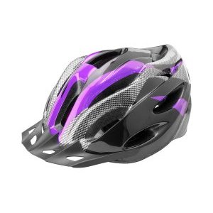 Шлем велосипедный Stels FSD-HL021, out-mold, чёрно-пурпурный, 600124