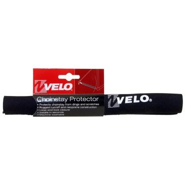 Защита велосипедного пера VELO, лайкра/неопрен, на липучке, 260х95х110 мм, черная, 5-331540