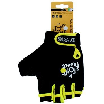 Велоперчатки TOUR DE FRANCE, черно-желтые