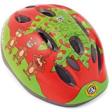 Велошлем детский/подростковый AUTHOR ULTIMA MONKEY 112 RED INMOLD (52-56см) красно-зеленый 8-9090103