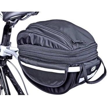 Велосумка AUTHOR A-N LitePack6, V=6 с чехлом черная+багажник на подседельный штырь 8-15000085
