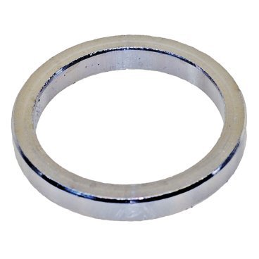 Фото Рулевой спейсер для велосипеда (проставочное кольцо) M-Wave, алюминий, 1 1/8", 5 мм, серебро, 5-390409