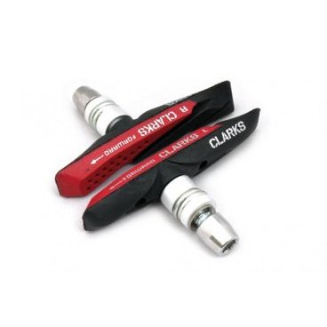 Тормозные колодки для велосипеда CLARK`S цветные всепогодные CPS-958 72мм с крепежом 3-335