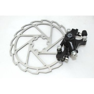 Фото Тормозной набор велосипедный СLARK'S задний диск. мех. CMD-11R ротор 160мм 3-216