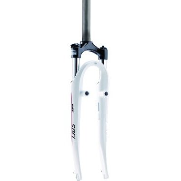 Вилка велосипедная RST Sofi Т, 28 х 1", пружинно-эластомерная, 50мм, V - брейк, белая, 1-0300
