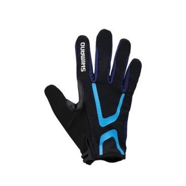 Велоперчатки SHIMANO Light, длинные пальцы, синие, ECW-GLBS-KS02MH4