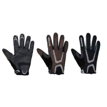 Велоперчатки SHIMANO Light, длинные пальцы, черные, ECW-GLBS-KS02ML4