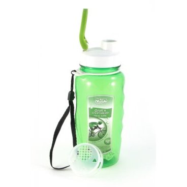 Фляга велосипедная Vinca sport с защитой от пыли (зелёная) 500мл, VSB 01 green