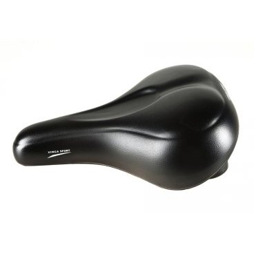 Седло велосипедное Vinca sport, комфортное, технология “вакуумные седла”, 248х200мм, черное, VS 6853
