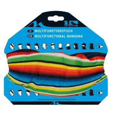 Бандана M-WAVE, полиэстер с микрофиброй JAMAICA разноцветная, 24х48 см, 5-715188