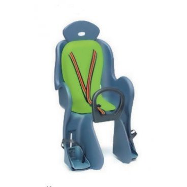 Детское кресло для велосипеда Vinca, с креплением на багажник, цвет накладки - салатный