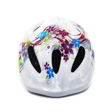 Велошлем детский Vinca Sport VSH 5 flowers, "цветы", белый