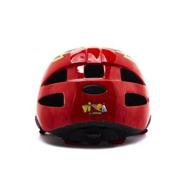 Детский шлем велосипедный с регулировкой Vinca S 48-52 см красный "машинки"