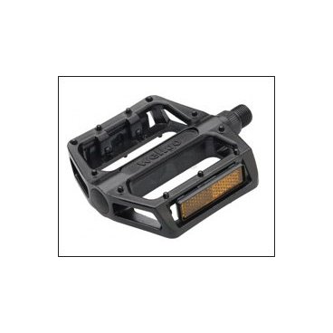 Фото Педали WELLGO BMX/Downhill Black B223N, нейлон, широкие, ось Cr-Mo, черные, 6-14228