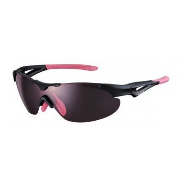 Очки велосипедные Shimano CE-S40RS, чёрный/розовый, дополнительные линзы  прозрачные, ECES40RSML