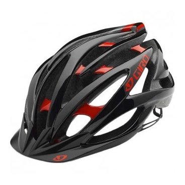 Велошлем Giro FATHOM, черный с красным, GI7054841