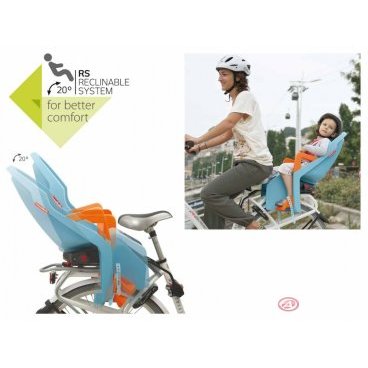 Детское велокресло Author Guppy Maxi FF на подседельный штырь серо-зеленое до 22кг