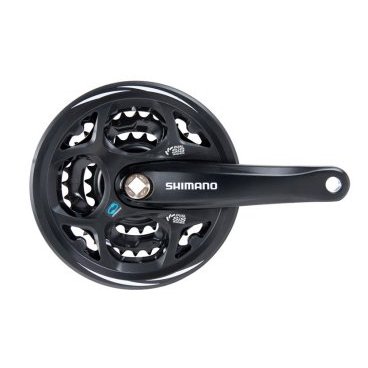 Фото Система шатунов велосипедная Shimano Altus, M311, 170мм, Кв, 48/38/28T, черный  EFCM311C888XL