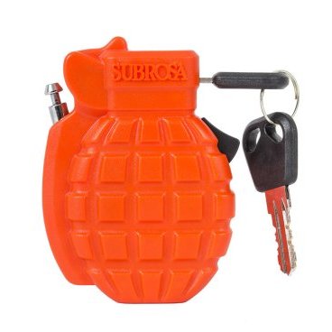 Велосипедный замок Subrosa Combat тросовый, на ключ, 1,5 х 800 мм, оранжевый, (503-14000)