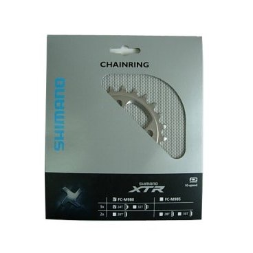Звезда передняя Shimano XTR для системы FC-M980, количество зубьев 24T, Y1LR24000