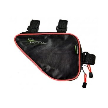 Фото Сумка под раму велосипеда Vinca Sport, карман для телефона внутри сумки, 270*220*65мм, красный кант, FB 05-1 NEW red