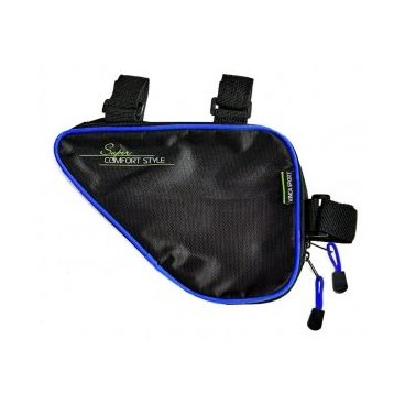 Сумка под раму велосипеда Vinca Sport, карман для телефона внутри сумки, 270*220*65мм, синий кант, FB 05-1 NEW blue