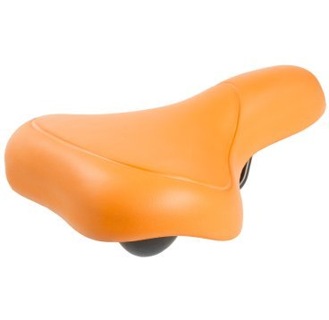 Седло велосипедное M-WAVE EVA CITY, комфорт, 262х156 мм, суперпрочное покрытие, 398 г, оранжевый, 5-251067