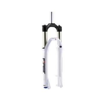 Вилка велосипедная RST F1RST AIR30, 26"х 28,6, воздушно-масляная, 100мм, V+D, белая, 1-0091