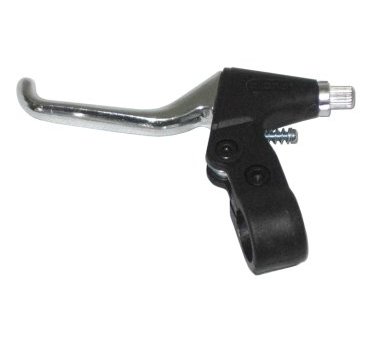 Ручки тормозные TBS QLZ-15 под 2/3 пальца, алюминий/пластик, для V-brake, чёрные/серебряные, QLZ-15