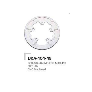 Фото Защита звёзд MR.CONTROL DKA-104-49, "рокринг", алюминий, серебро, 4 отверстия, DKA-104-49