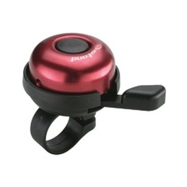 Звонок велосипедный TBS, диаметр 22.2мм, алюминиевый купол, пластиковая база, красный, CD-603
